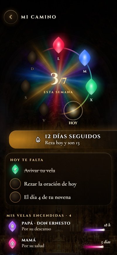 Mi camino: la semana como una corona de luces, los días seguidos y lo que falta hoy